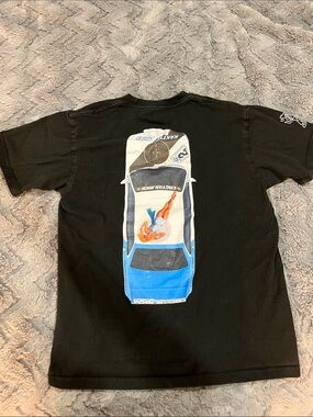 Cactus Jack by Travis Scott Black Graphic Tee with Blue Car Print